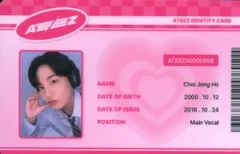 ATEEZ THE WORLD EP.FIN : WILL JONG HO トレーディングカード ラキドロ