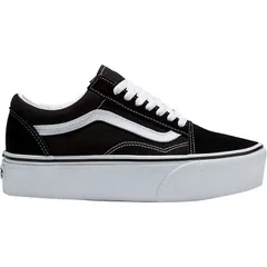 バンズ レディース シューズ スニーカー Vans Old Skool Stackform Shoe Womens BlackTrue White ホワイト