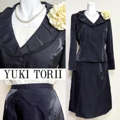 ◎当日発送可能【美品】ユキトリイ　セレモニー　シルク混　光沢ブラック