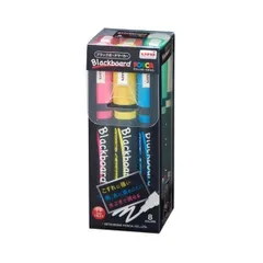 三菱鉛筆 ブラックボードポスカ 中字 8色(各色1本) PCE2005M8C 1パック 〔×10セット〕