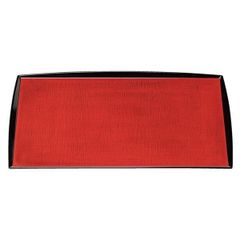 尺5 わたらせ布目盆/トレー 〔朱かすり渕黒SL〕 455mm×328mm×14mm 日本製 〔和食 レストラン 店舗 お店〕