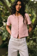 L) ザラ ツイード調 ニット カーディガン 新品