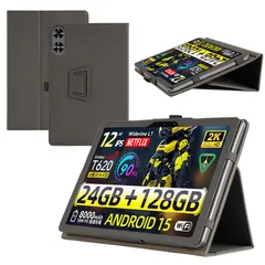 SVITOO P12 ケース 11.97 インチ タブレット ケース RUIXH PU素材 落下防止 滑り止め 傷防止 保護カバー 軽量 内蔵ブラケット機能 ペンスロットデザイン タブレット 保護ケース（ブラック）