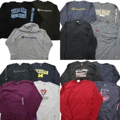 古着卸 まとめ売り チャンピオン Champion 長袖Tシャツ 15枚セット (メンズ 2XL /3XL ) デッドストック フーディー 中古 古着 ND9085