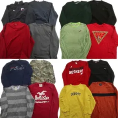 古着卸 まとめ売り ブランドMIX 長袖Tシャツ 16枚セット (メンズ L ) アンダーアーマー リーバイス GUESS トミー フラッグタグ 中古 ND9150