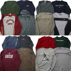 古着卸 ブランドMIX 長袖Tシャツ 16枚セット (メンズ XL /2XL ) FUBU ジョーダン チャップス リーバイス ノーティカ 中古 古着 ND9168