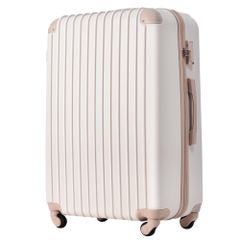 ピンク×シャンパンゴールド USBポート付きキャリーケース 100L Lサイズ ピンク×シャンパンゴールド USBポート付きキャリーケース 100L Lサイズ