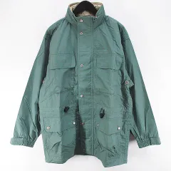 アメリカンクローク American Cloak マウンテンパーカー ジャケット L 緑系 モスグリーン 無地 ジップアップ ドローコード メッシュ 金具 タグ付