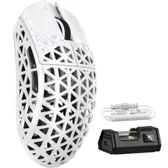 MAMBASNAKE M5Ultra ゲーミングマウス 8K カーボンファイバーマウス 無線 有線 ワイヤレス 軽量 PAW3950MAXセンサー Nordic52840コントローラー 8000Hzポーリングレート 最大42000DPI 3モード B ...