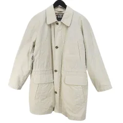 バーバリーズ Burberrys BBN82-910-80 中綿 ステンカラーコート ミドル丈 ノバチェック ダウンライナー付 SA ベージュ 無地 ジップアップ  ボタン 日本製