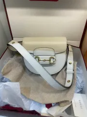 新品 グッチ ホースビット 1955 白 バッグ