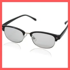 ★注目商品★[エイトトウキョウ] サングラス メンズ クラブマスター ブロウ ライトカラー 伊達メガネ クリア UVカット ブルーライトカット メガネ [ 鯖江メーカー企画 ] ブラックシルバー/ライトスモーク 2044-2 0