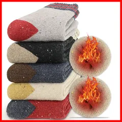 22-25.5cm 登山 カジュアルソックス 伸縮性 耐久 可愛いくつした 防寒保温 暖かい靴下ウールソックス 蒸れにくい 零下防寒・三重保温・高めの履き口 冬 ソックス レディース 靴下 [APIKIE]