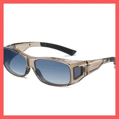 ★注目商品★[DUCO] メガネの上から掛けられる オーバーサングラス めがね さんぐらす 偏光レンズ UV400 紫外線カット 花粉サングラス メンズ レディース兼用 1