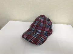 本物カシラCA4LAコットンチェック柄キャップ帽子ボウシぼうしハンチングメンズレディースサーフアメカジミリタリーストリートスケーターワークビジネススーツモードゴルフドレス赤レッド日本製
