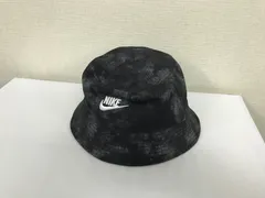 美品本物ナイキNIKEロゴ刺繍柄ハット帽子ボウシぼうしハンチングメンズレディースサーフアメカジミリタリーストリートスケーターワークビジネススーツモードゴルフドレスグレーM/L