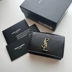 【美品】 322 Saint Laurentイブサンローラン3つ折り財布