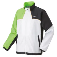 ヨネックス YONEX ユニ裏地付ウィンドウォーマーシャツ バドミントン アパレル(ユニ) (70095)、(136)ホワイト/グリーン