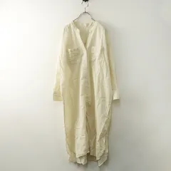 サマンサモスモスブルー Samansa Mos2 SM2 blue コットンリネン スキッパーワンピース F‖キナリ 生成り ドレス【2400014785357】