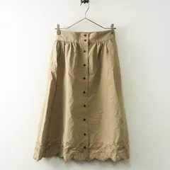 新品未使用 テチチ Te chichi スカラップ刺繍スカート M‖ベージュ ボトムス ギャザー フレア【2400014785418】のサムネイル