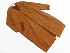 EMMAJAMES エマジェイムス スウェード調 ノーカラー コート size9/茶 ◇■ レディース