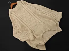 who's who Chico フーズフーチコ ケーブル編み ワイドスリーブ ニット セーター sizeF/オフホワイト ◇■ レディース