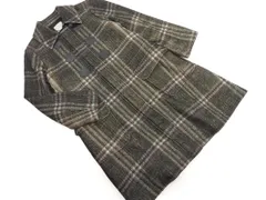 theory luxe セオリーリュクス ウール混 チェック ステンカラー コート size42/黒 ◇■ レディース