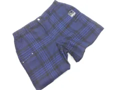 kissmark キスマーク GOLF ゴルフ チェック ショート パンツ sizeLL/紺 ■◇ レディース