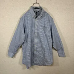 ランズエンド ストライプ柄 ボタンダウン 長袖シャツ 421815 [管理V3676] メンズ