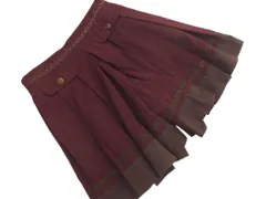 axes femme アクシーズファム プリーツ レース キュロット パンツ sizeM/紫 ■■ レディース