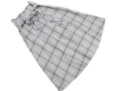 Rope Picnic ロペピクニック チェック リボン フレア スカート size36/グレー ■◇ レディース