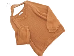 HUMAN WOMAN ヒューマンウーマン ニット セーター sizeM/ベージュ ◇■ レディース