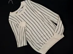 N. エヌ ナチュラルビューティーベーシック ウール混 ストライプ ニット セーター sizeM/オフホワイト ◇■ レディース