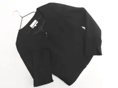 M-PREMIER エムプルミエ ウール100% ノーカラー ジャケット size36/黒 ◇■ レディース