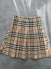 BURBERRY バーバリー ノヴァチェック ウール プリーツ スカート