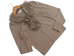 TO BE CHIC トゥービーシック フリル カーディガン size2/モカ ■◇ レディース