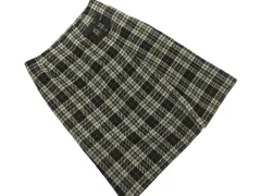 TRANS WORK トランスワーク ウール100% チェック スカート size42/黒 ◇■ レディースのサムネイル