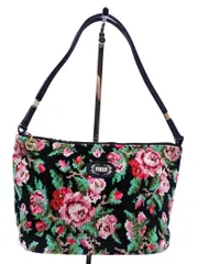 FEILER フェイラー 花柄 ミニ セミショルダー バッグ 黒 ■■ レディース