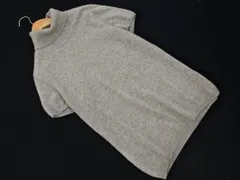 UNIQLO ユニクロ カシミヤ100% 半袖 タートルネック ニット セーター sizeL/グレー ◇■ レディース