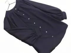 nano universe ナノユニバース ボリュームスリーブ チュニック シャツ sizeM/紺 ◇■ レディース