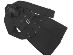 COMME CA ISM コムサイズム ウール100% トレンチ コート sizeM/黒 ◇■ レディース