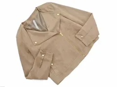 AG by aquagirl エージーバイアクアガール スウェード調 ライダース ジャケット sizeM/ベージュ ◇■ レディース