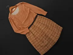 any SiS エニィスィス ウール混 チェック ドッキング ワンピース size2/ピンクベージュ ◇■ レディース