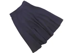 KUMIKYOKU 組曲 ウール100% フレア スカート sizeS2/紺 ◇■ レディース