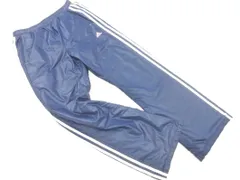 adidas アディダス 裏起毛 ロゴ刺 サイドライン パンツ sizeM/紺 ◇■ レディース