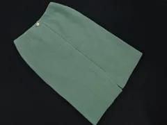 NATURAL BEAUTY BASIC ナチュラルビューティーベーシック ウール混 フロントスリット タイト スカート sizeM/黄緑 ◇■ レディース