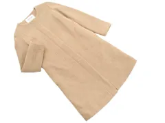 NATURAL BEAUTY BASIC ナチュラルビューティーベーシック ウール混 ノーカラー コート sizeS/ベージュ ◇■ レディース