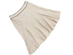 TRANS WORK トランスワーク チェック フレア スカート size40/グレージュ ■◇ レディース