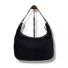 グッチ　GUCCI　ホーボーバッグ　ワンショルダーバッグ　GGキャンバス　ブラック　黒　153010