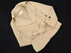 NATURAL BEAUTY ナチュラルビューティー アンゴラ混 ベルト付き ジャケット size38/アイボリー ◇■ レディース